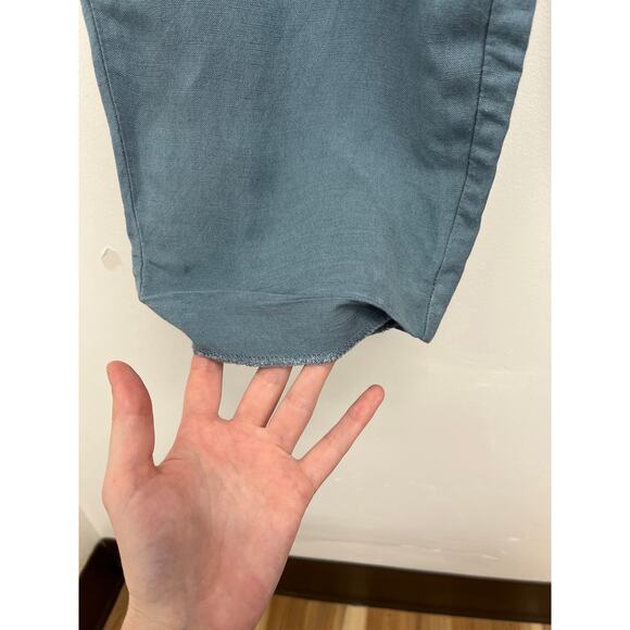 Madewell Tailored Tapered Pleated Elastic Waist Pant Linen-Blend FLAWED Size 10 - Picture 9 of 13